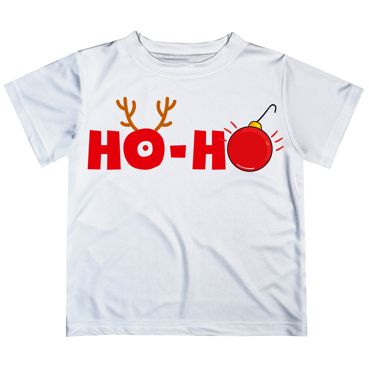 White ho ho short sleeve tee shirt with monogram - Wimziy&Co.