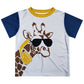 Giraffe White Short Sleeve Tee Shirt