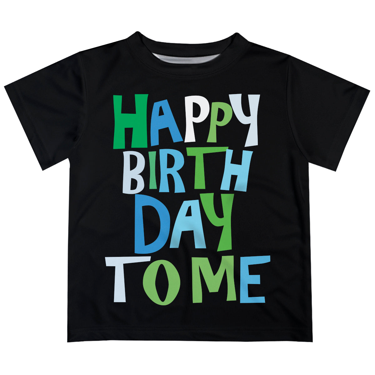 Happy Birthday To Me Black Short Sleeve Tee Shirt - Wimziy&Co.