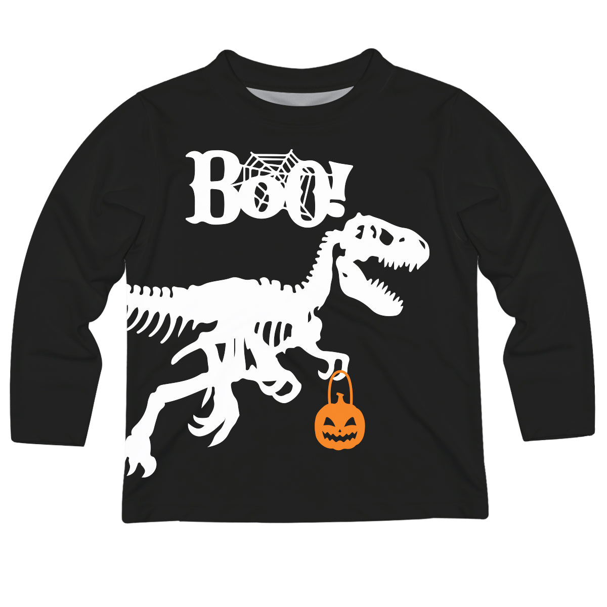 Dino Boo Black Long Sleeve Tee Shirt