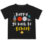 Happy To Go Back To School Black Short Sleeve Tee Shirt