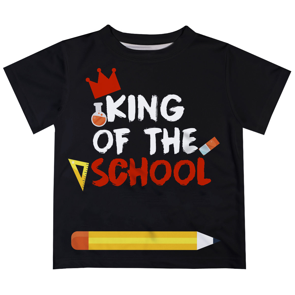 King Of The School Name Black Short Sleeve Tee Shirt - Wimziy&Co.