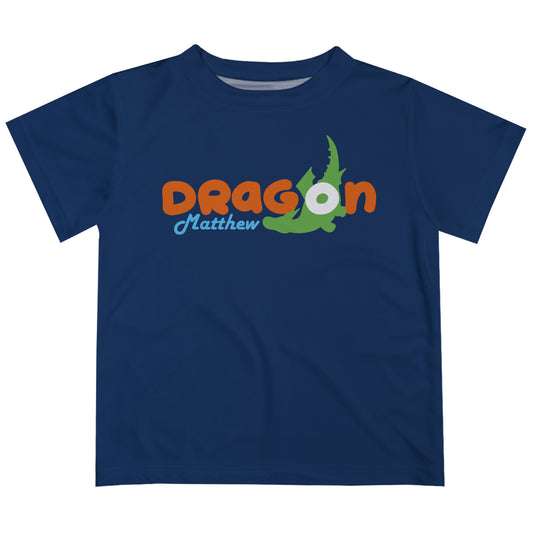 Dragons Name Navy Short Sleeve Tee Shirt