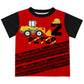 Excavator Name and Your Age Red and Black Short Sleeve Tee Shirt - Wimziy&Co.