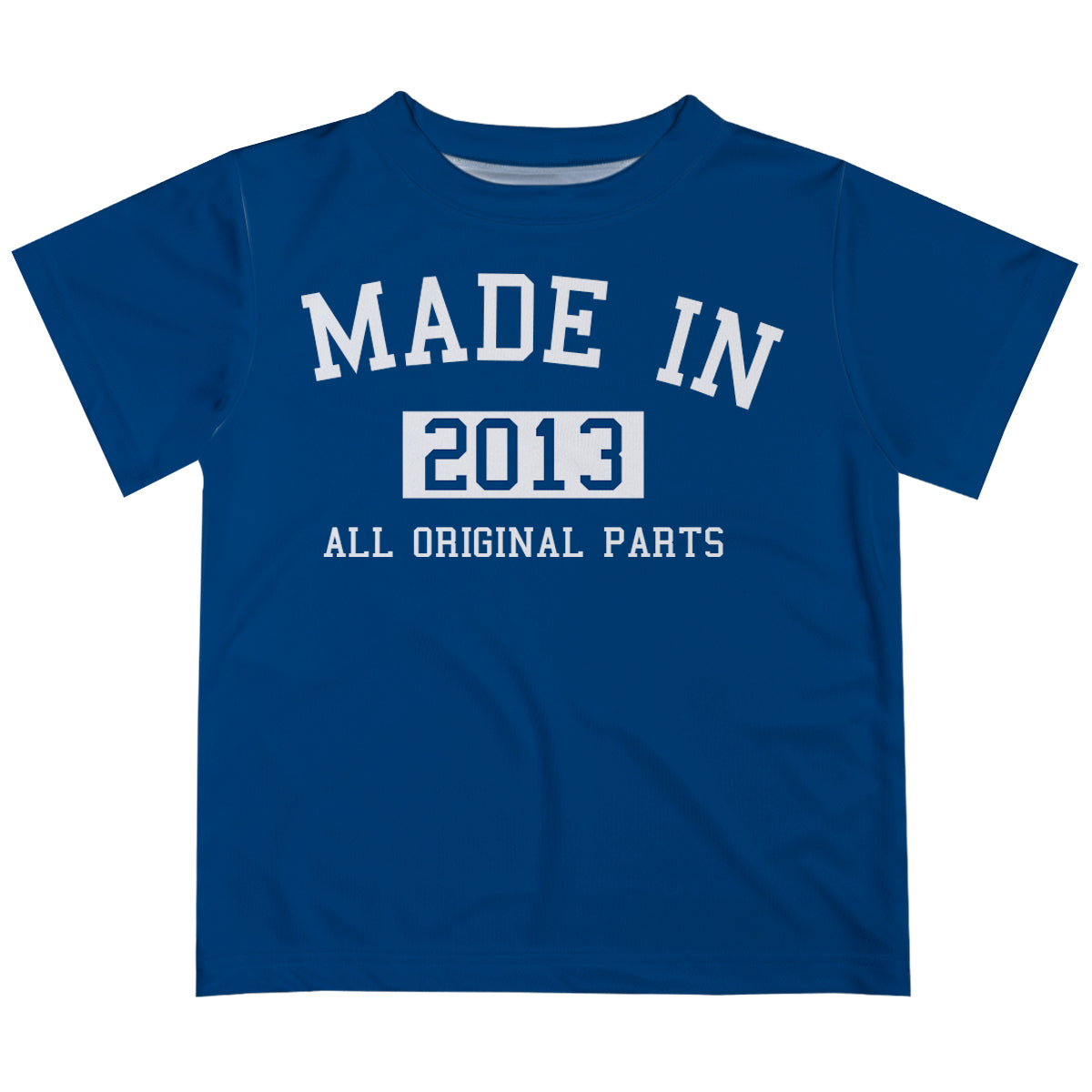 Made In Year Of Birth All Original Parts Navy Short Sleeve Tee Shirt - Wimziy&Co.