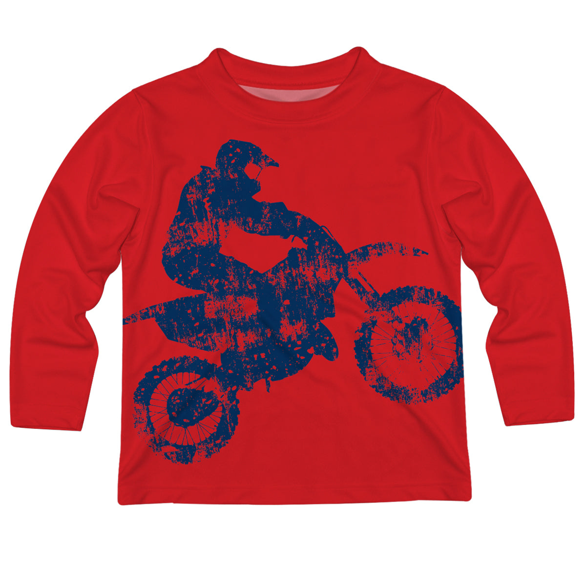 Motorcycle Name Red Long Sleeve Tee Shirt