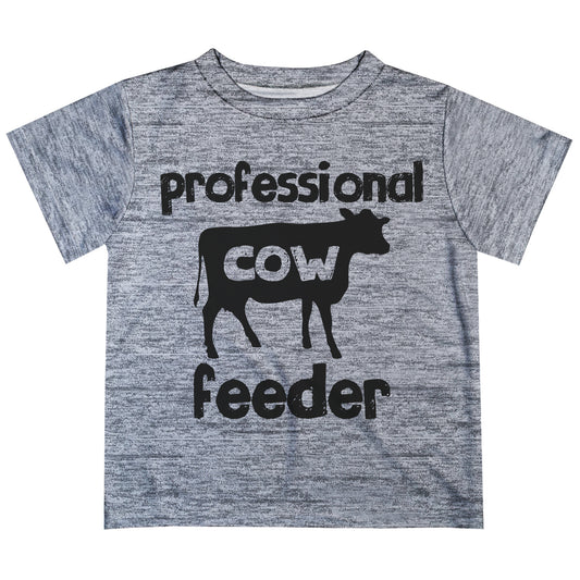 Professional Cow Feeder Gray Short Sleeve Tee Shirt