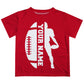 Football Player Your Name Red Short Sleeve Tee Shirt - Wimziy&Co.