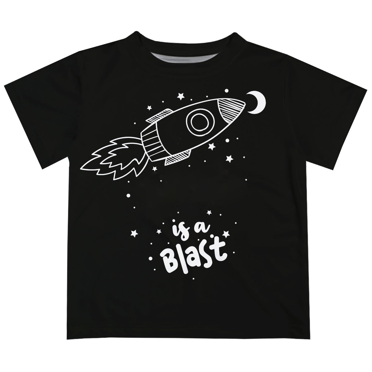 Rocket Your Age Is A Blast Black Short Sleeve Tee Shirt - Wimziy&Co.