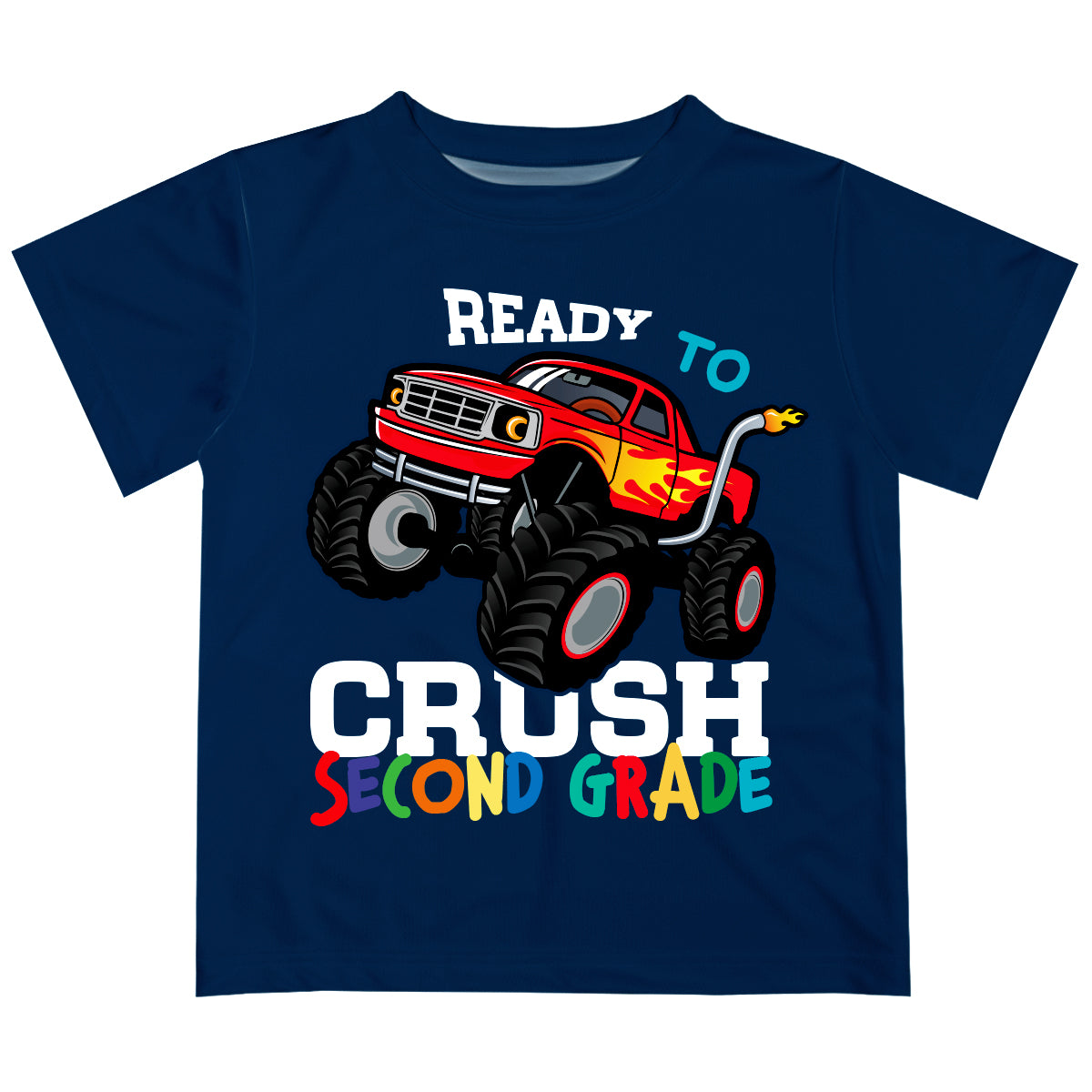 Ready To Crush Personalized Your Grade Navy Short Sleeve Tee Shirt