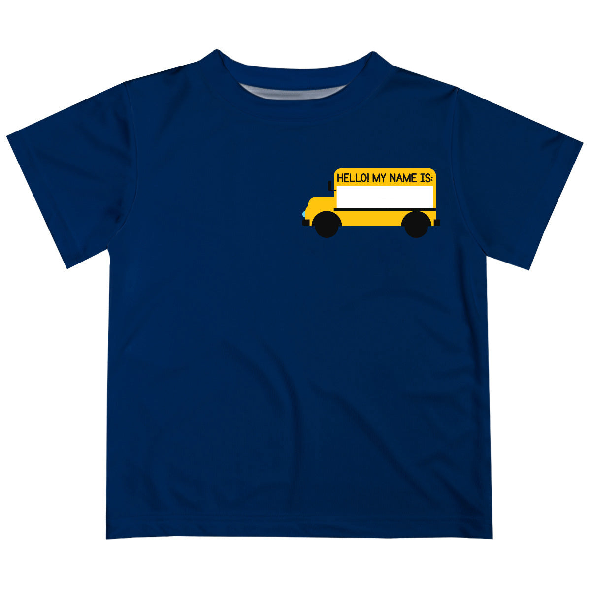 School Bus Name Navy Short Sleeve Tee Shirt - Wimziy&Co.