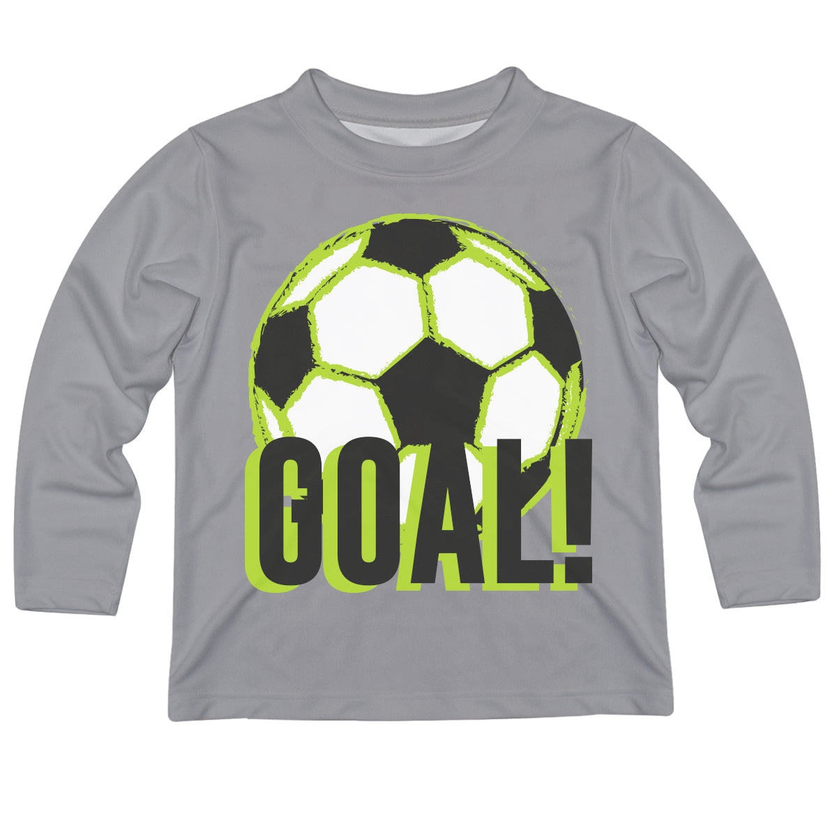 Soccer Goal Gray Long Sleeve Tee Shirt - Wimziy&Co.