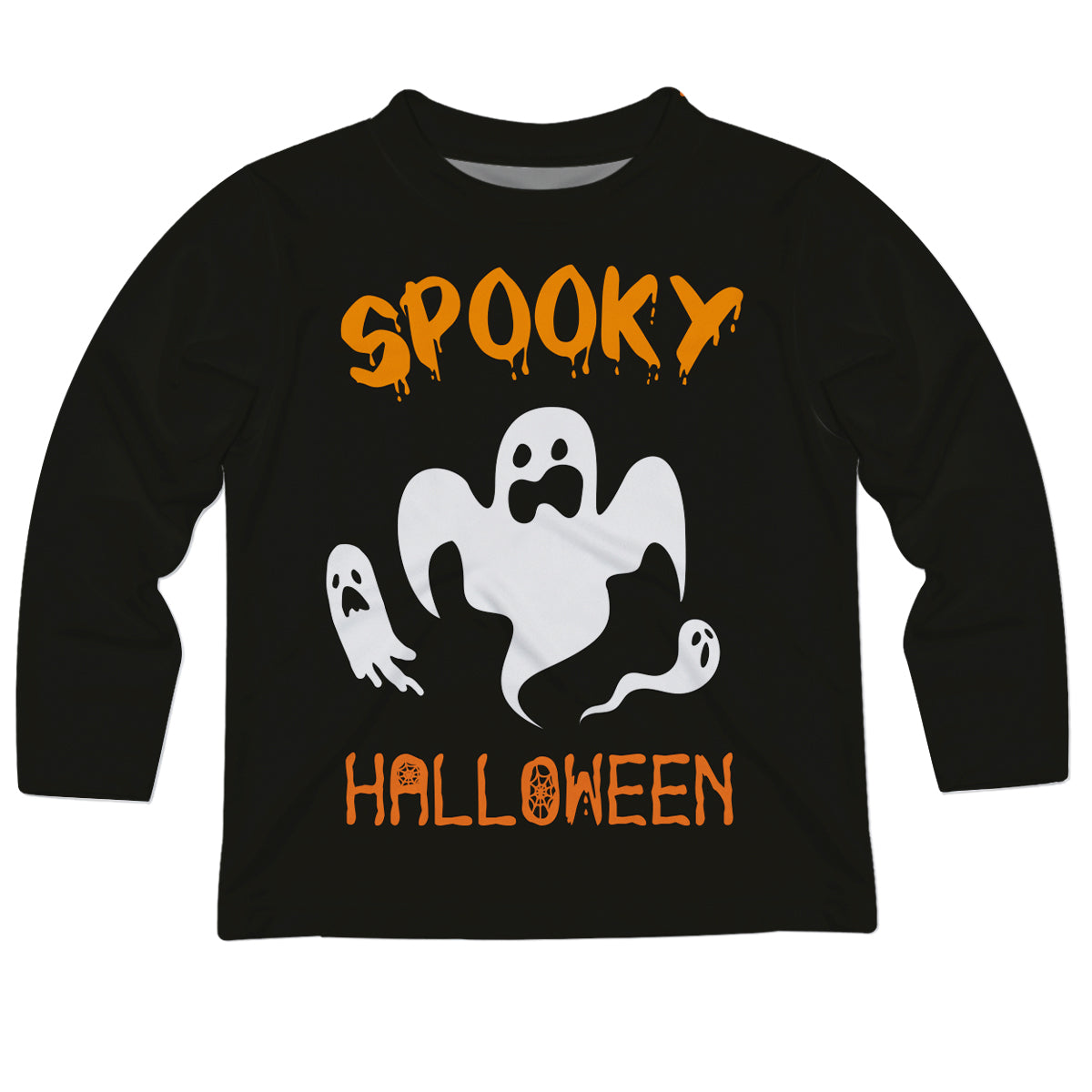 Spooky Halloween Black Long Sleeve Tee Shirt