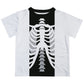 Skeleton White Short Sleeve Tee Shirt