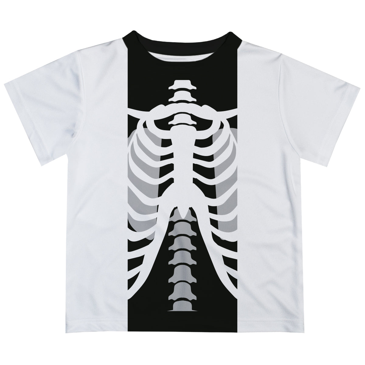 Skeleton White Short Sleeve Tee Shirt