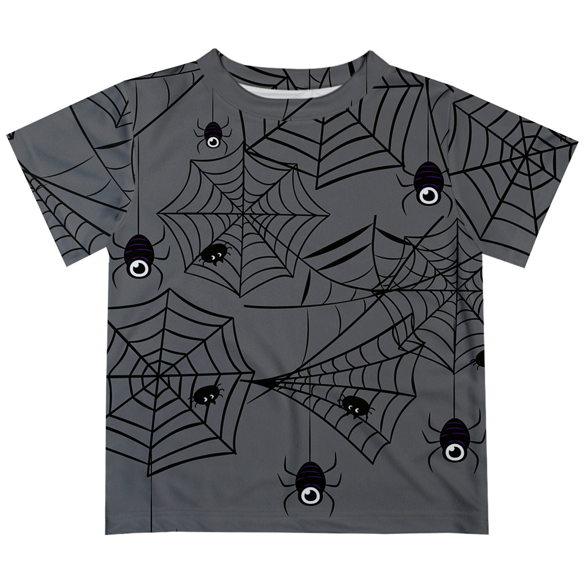 Spiders Web Gray Short Sleeve Tee Shirt
