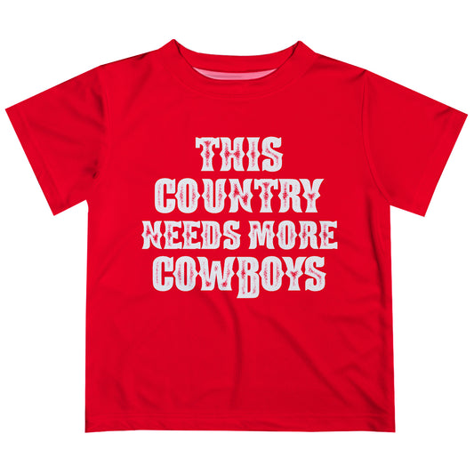 This Country Need More Cowboy Red Short Sleeve Tee Shirt - Wimziy&Co.