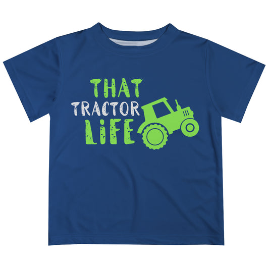 That Tractor Life Navy Short Sleeve Short Sleeve Tee Shirt
