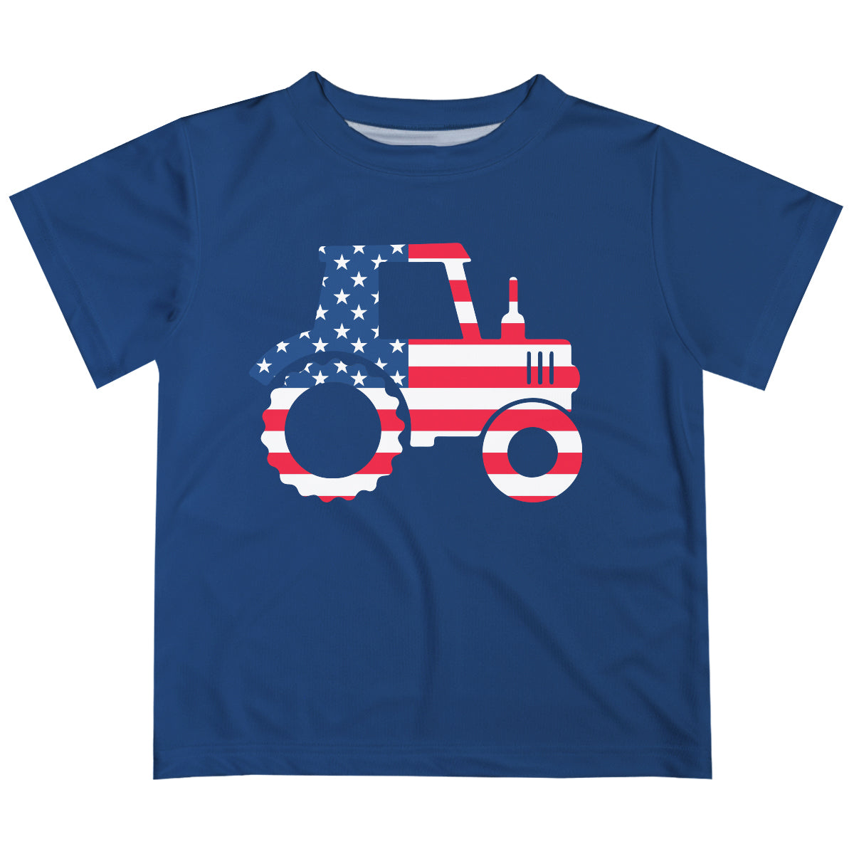 Truck USA Flag Navy Short Sleeve Tee Shirt