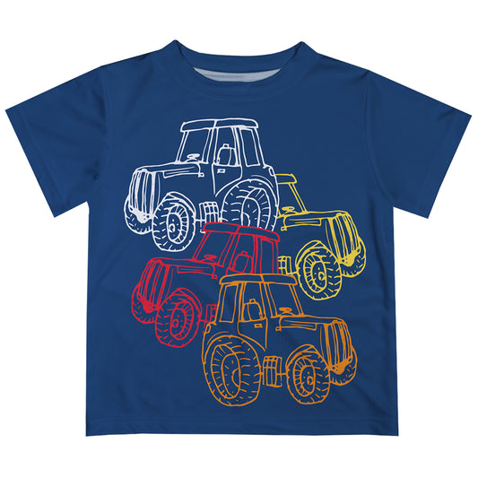 Tractors Navy Short Sleeve Tee Shirt