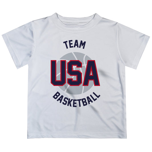 Team USA White Short Sleeve Boys Tee Shirt