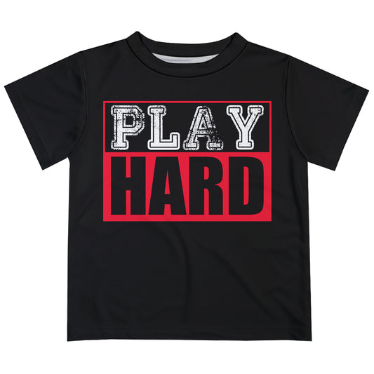 Play Hard Black Short Sleeve Tee Shirt
