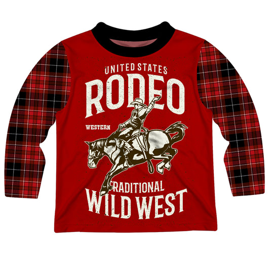 Wild West Red Long Sleeve Tee Shirt - Wimziy&Co.