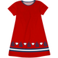 Boats Monogram Red Short Sleeve A Line Dress - Wimziy&Co.