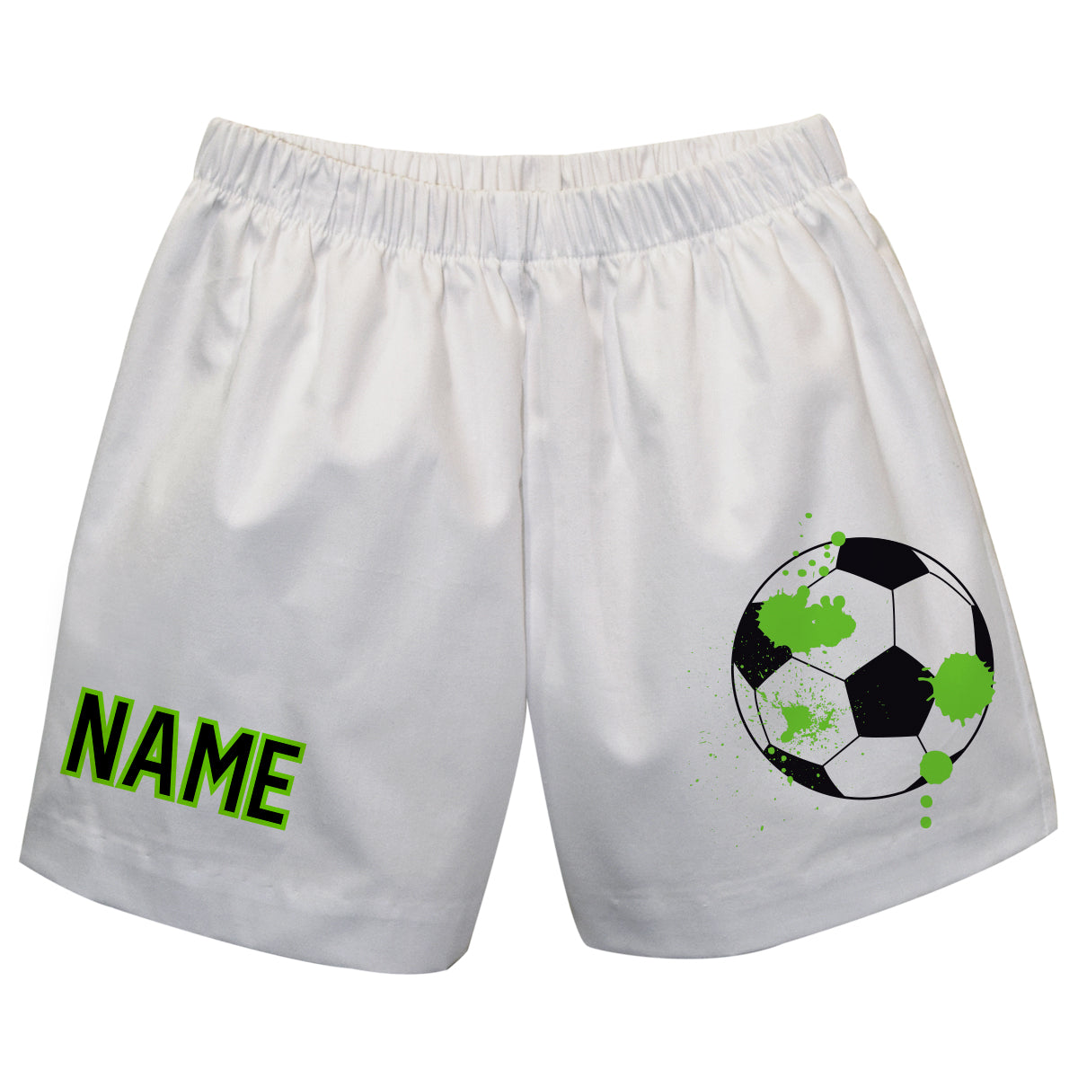 Soccer Ball Name White Pull On Short - Wimziy&Co.