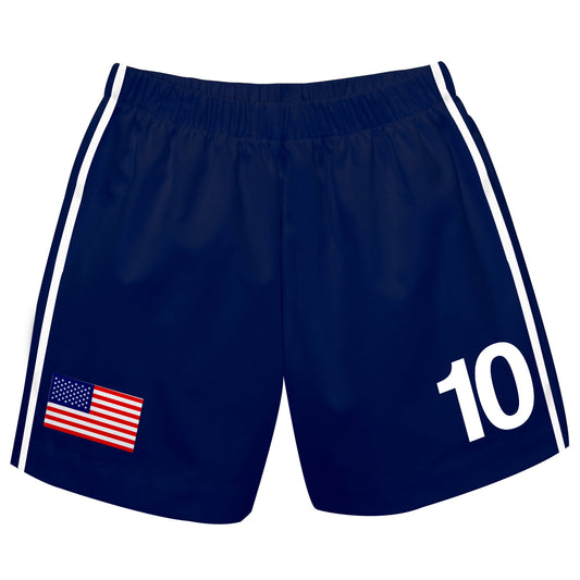 USA Flag Number Navy Athletic Short - Wimziy&Co.