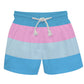 Monogram Blue and Pink Stripes Swimtrunk - Wimziy&Co.