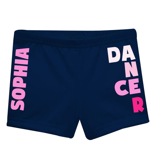 Dancer Personalized Name Navy Shorties