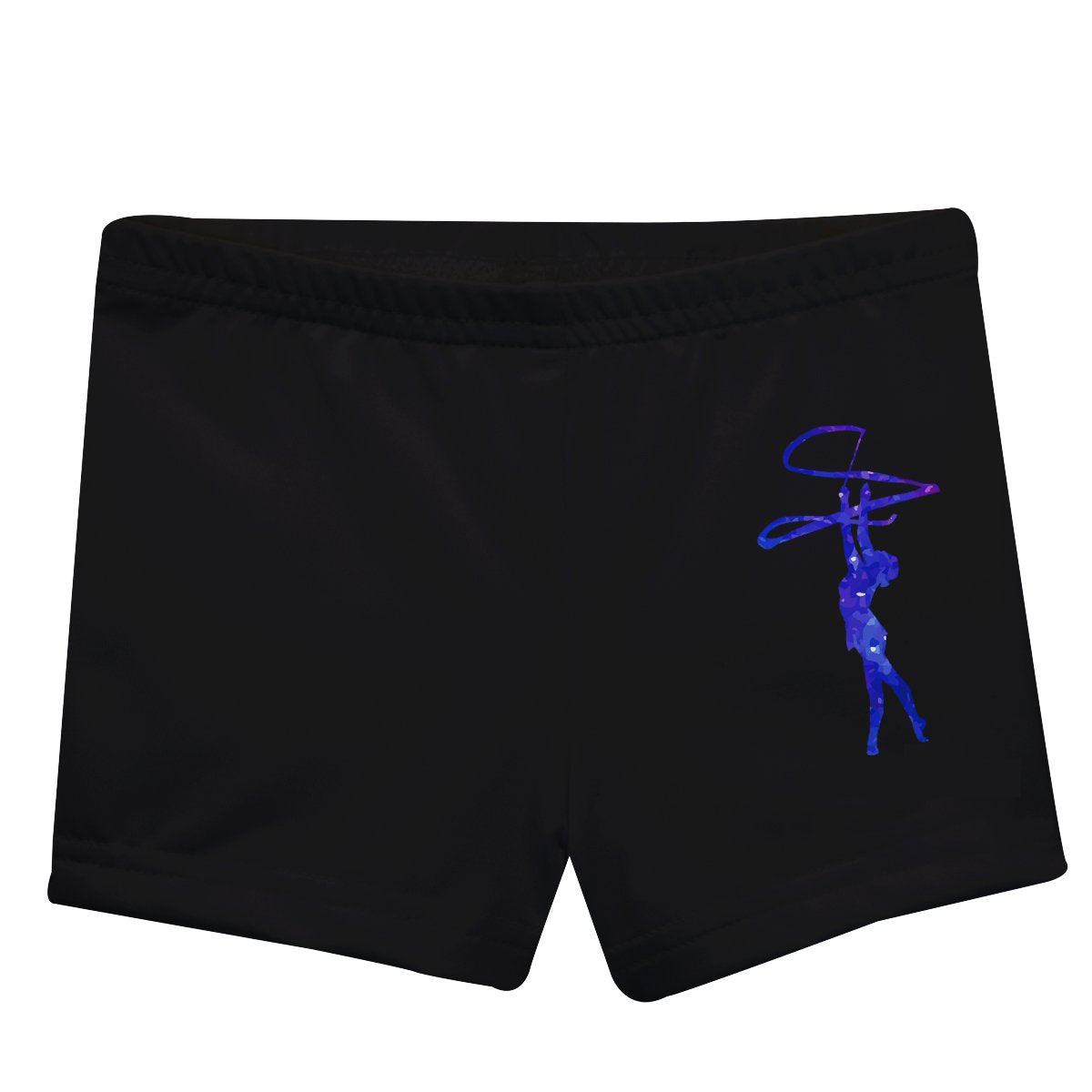 Gymnast Silhouette Personalized Name Black Shorties - Wimziy&Co.