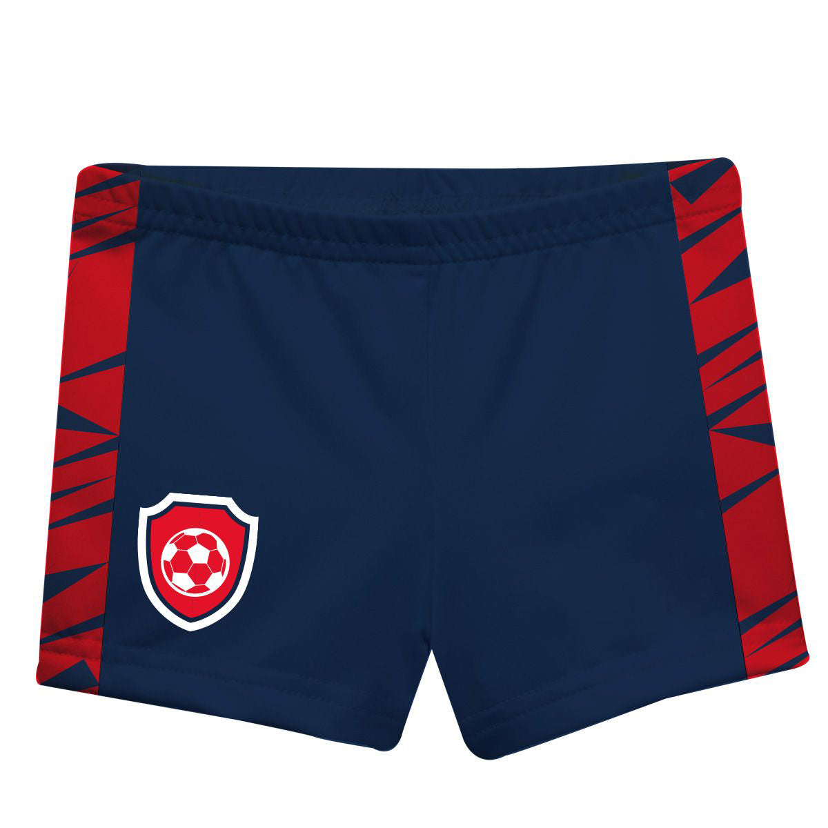 Soccer Personalized Number Navy and Red Shorties - Wimziy&Co.