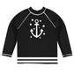 Anchor Personalized Name Black Long Sleeve Rash Guard - Wimziy&Co.