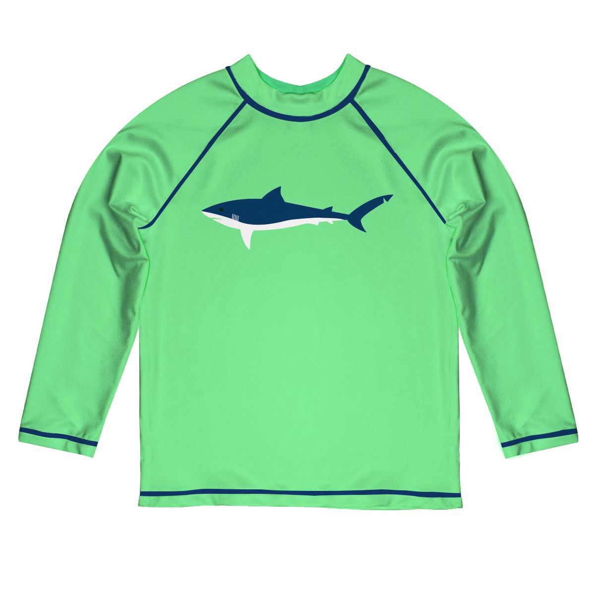 Shark Green Long Sleeve Rash Guard