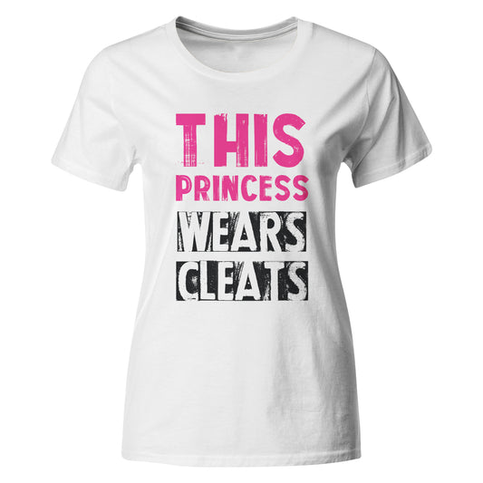 This Princess Wears Cleats White Short Sleeve Tee Shirt - Wimziy&Co.
