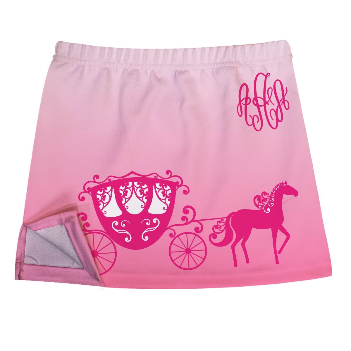 Carriage Personalized Monogram Pink Degrade Skirt With Side Vents - Wimziy&Co.