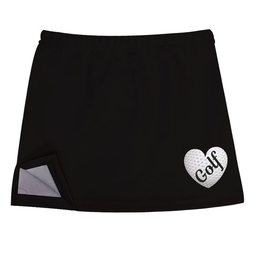 Golf Heart Black Skirt With Side Vents - Wimziy&Co.
