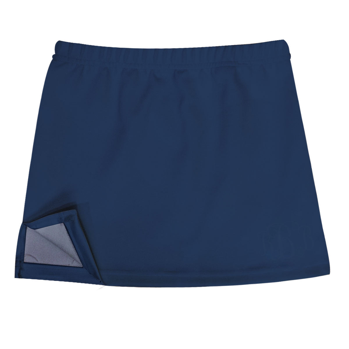 Monogram Navy Skirt With Side Vents - Wimziy&Co.