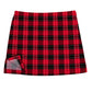 Plaid Red and Black Skirt With Side Vents