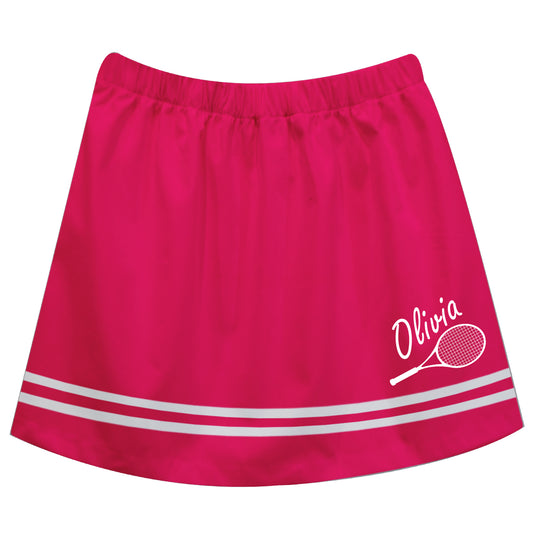 Tennis Name Hot Pink and White Skirt - Wimziy&Co.