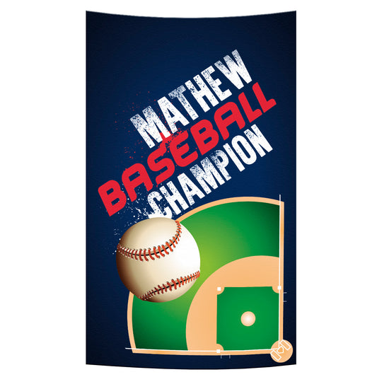 Baseball Champion Personalized Name Navy Towel 51 X 32 - Wimziy&Co.