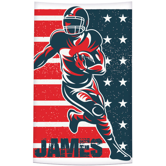 Football Player Name Red and Dark Navy Towel 51 x 32 - Wimziy&Co.