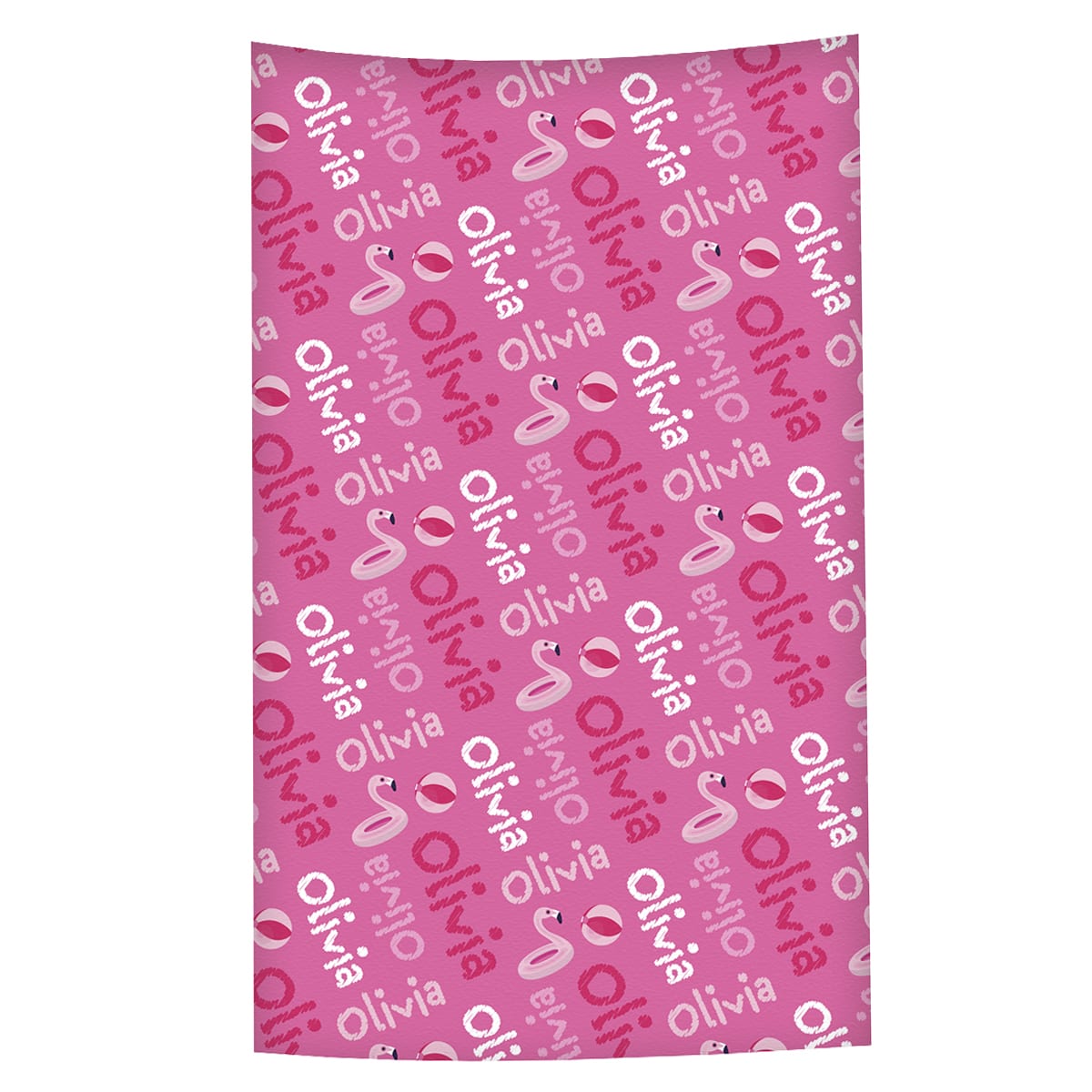 Flamingo Name Pink Towel 51x 32