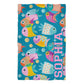 Fish Print Personalized Name Turquoise Towel 51x 32