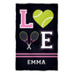 Love Tennis Name Black Towel 51 x 32 - Wimziy&Co.