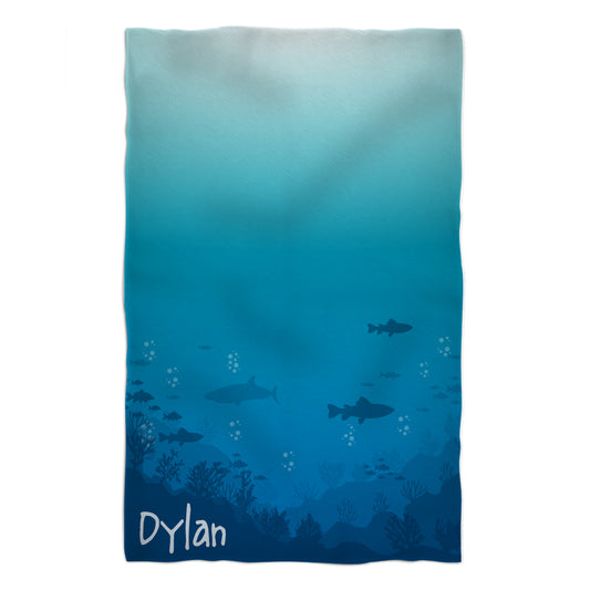 Under The Sea Name Blue Towel 51 x 32