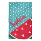 Watermelon Personalized Name Aqua Polka Dots Towel 51 x 32