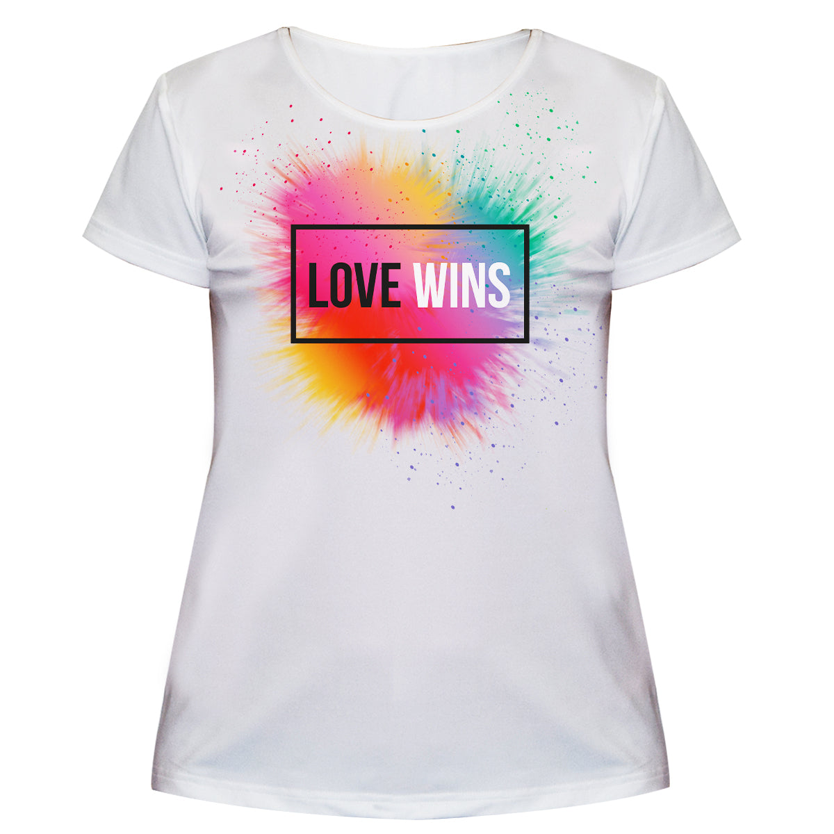 Love Wins White Short Sleeve Tee Shirt